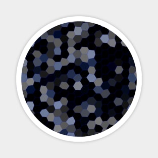 Dark Black, Grey and Blue Mosaic Magnet